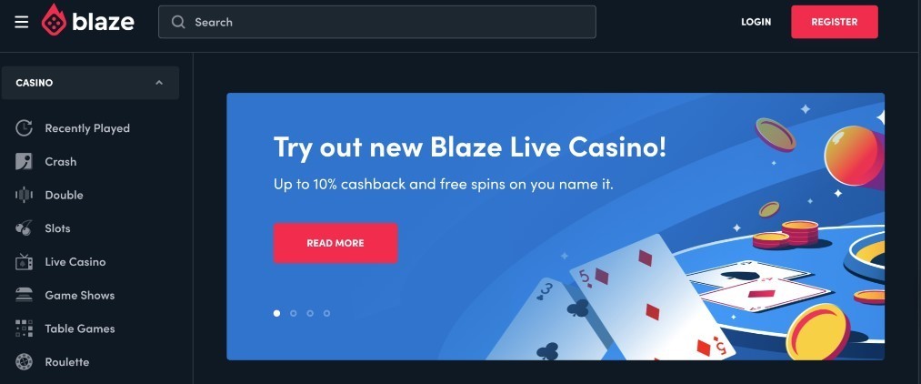 Dados no Casino Blaze