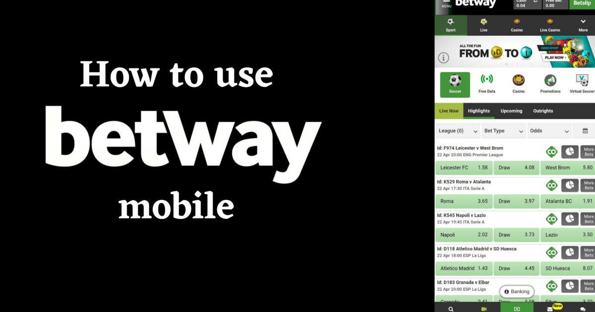 Aplicação móvel Betway