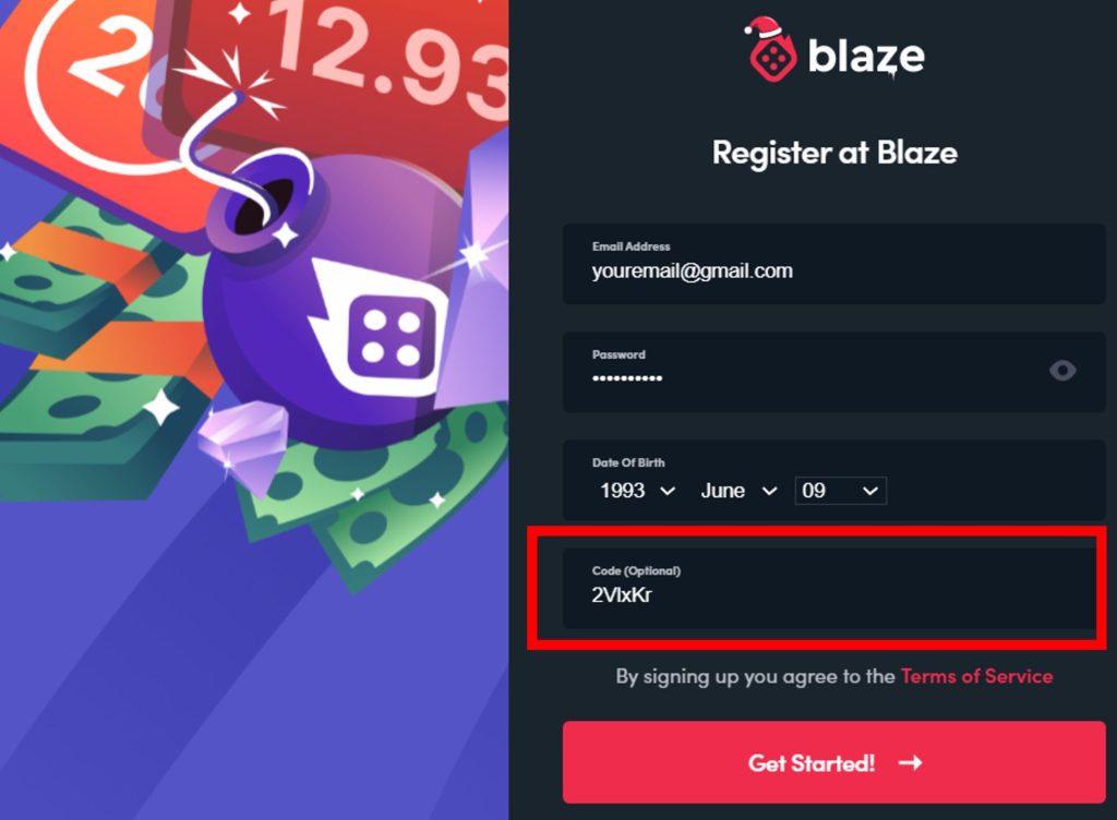 Blaze Casino Registrering