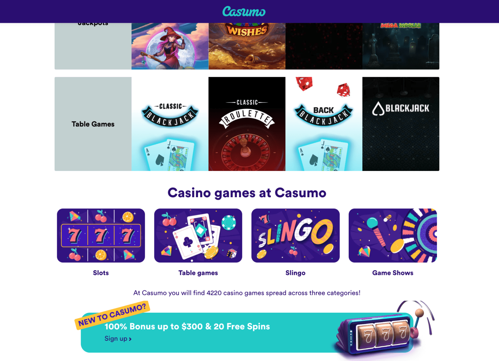 Casumo Jogos de Casino