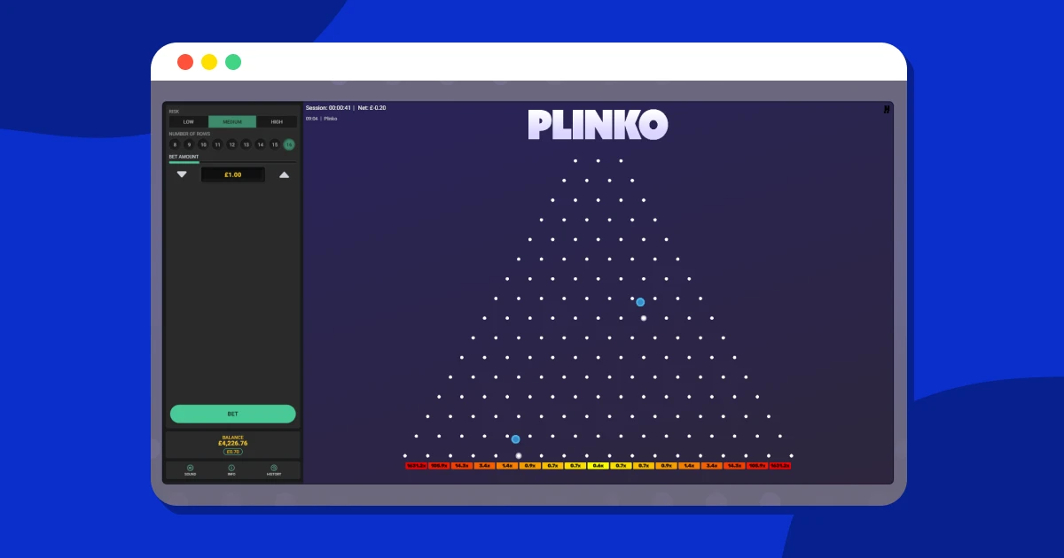مراجعة لعبة Plinko