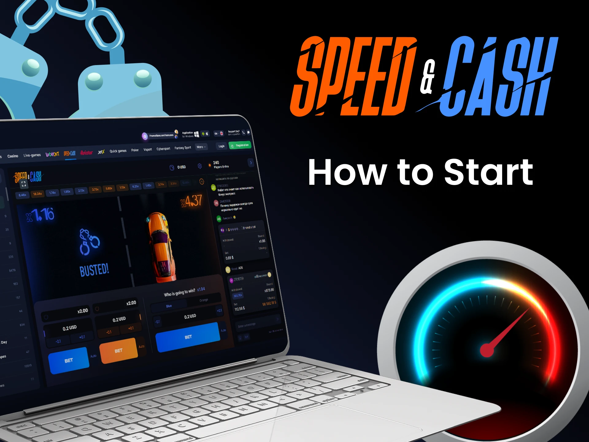 Speed and Cash Kako začeti