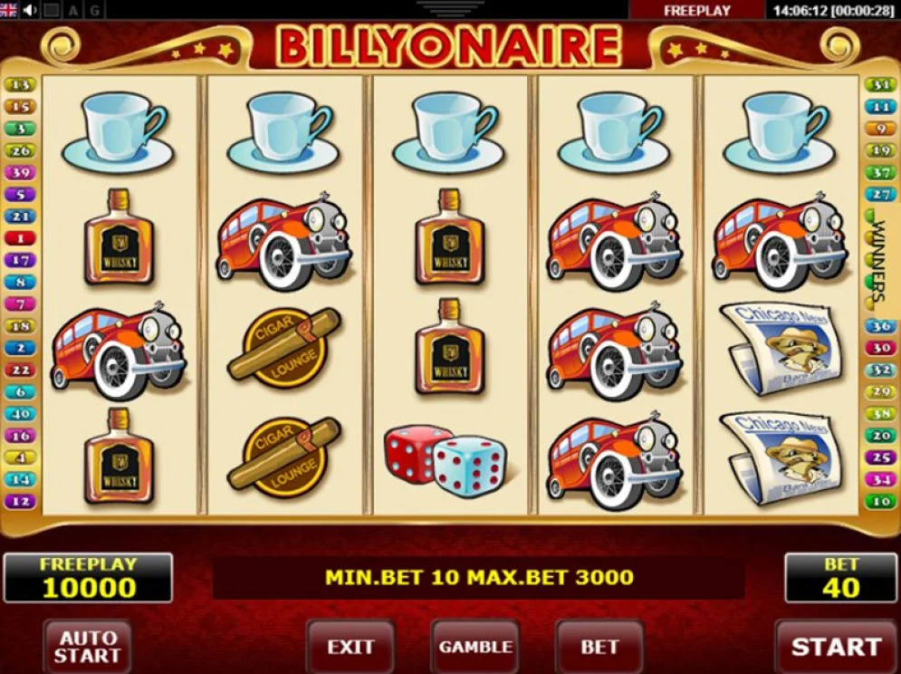 Bản demo máy đánh bạc Billyonaire