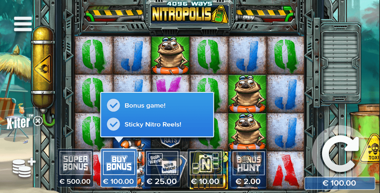 Nitropolis 3 Mode X-iter avec fonctions Bonus Buy