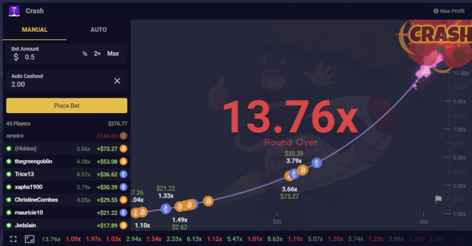 Jak hrát hry Crash