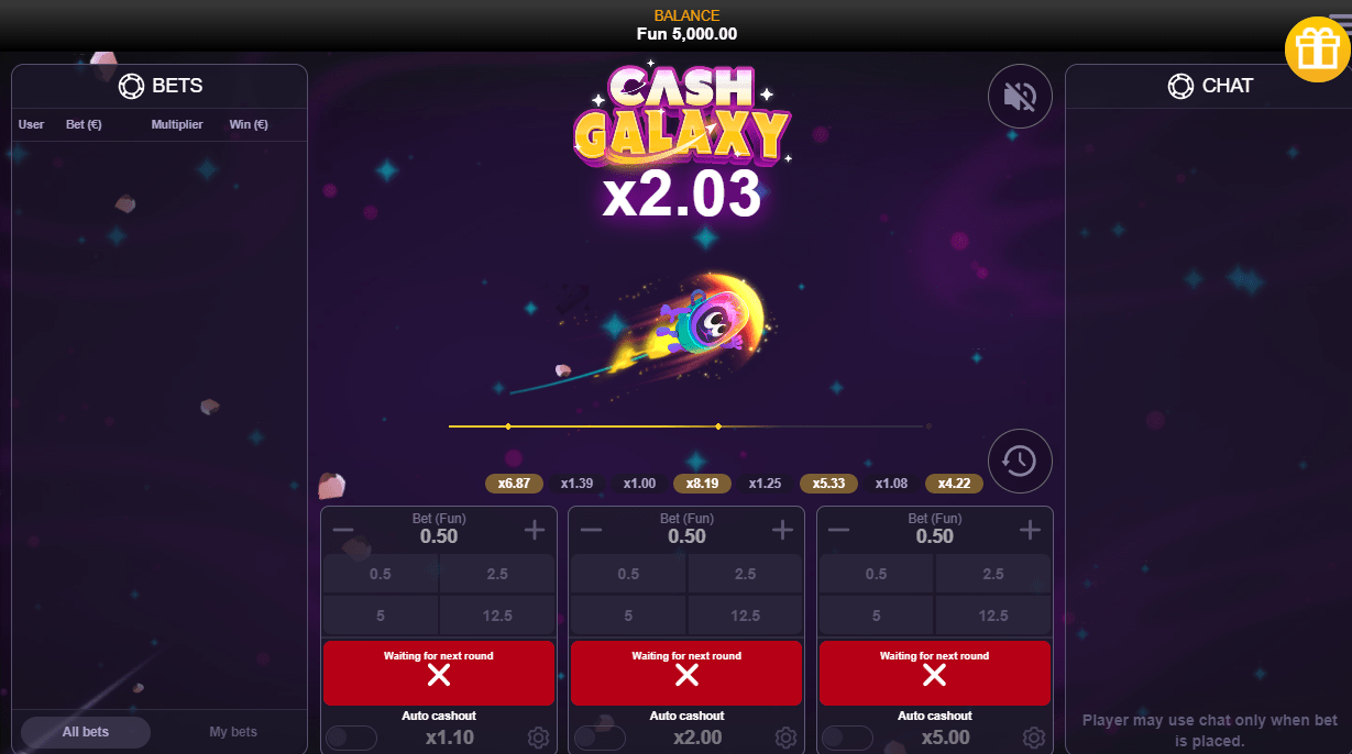 Cash Galaxy multipliers