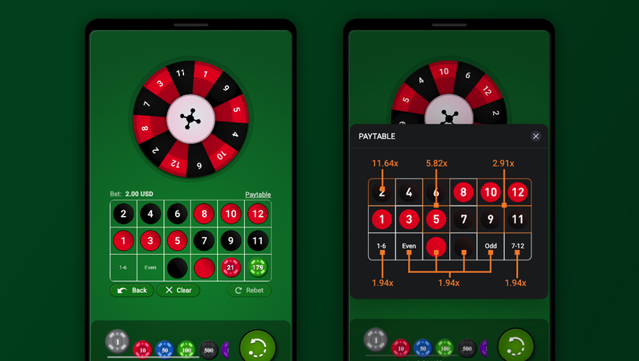 Mini Roulette Mobile App