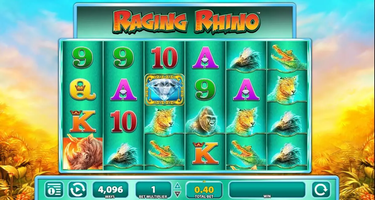 Raging Rhino casino gameplay